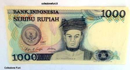 Banconota. Indonesia Seribu 1.000 Rupiah